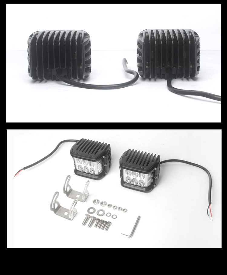 12-24v Square 3.8 인치 45w 마이닝 Led 작업 조명 측면 조명 오프로드 트럭 Led 작업 조명, Bossgoo ...