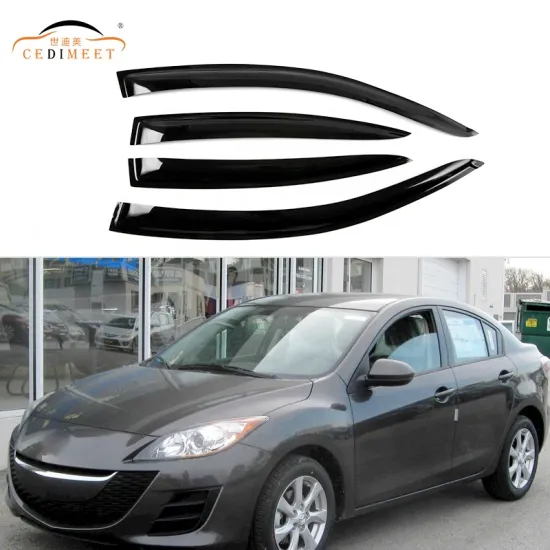 Wholesale Black Car Exterior Parts - Weather Shield Door Visor for Mazda 3 Sedan 2010-2013