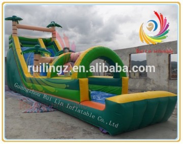 Ruilin inflatable long water tunnel,inflatable wet slide for entertainment