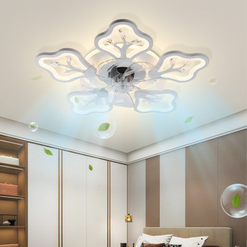 High Brightness Luxury LED Ceiling Fan Lamp with Remote Control for Living Room Decor