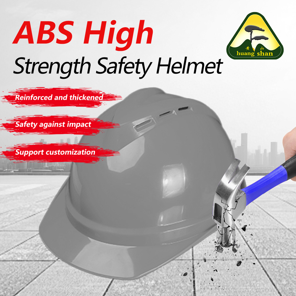 Capacete de segurança respirável em material ABS 08V cinza