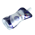 bolsas de boquilla de plástico con boquilla de papel de aluminio de pie