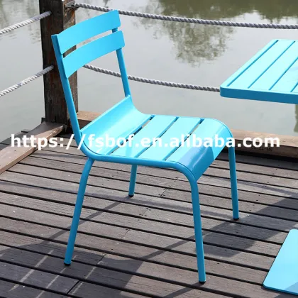 Modern Plastic Wood Outdoor Garden Furniture - Aluminum Polywood Dining Table and Chairs