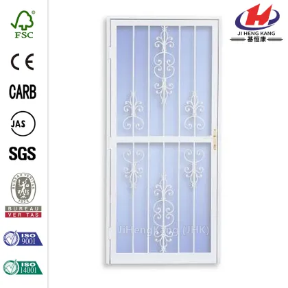 White Prehung Heritage Steel Security Wooden  Door
