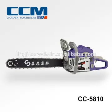 Air-cooled, two-stroke, single cylinder gasoline chain saw