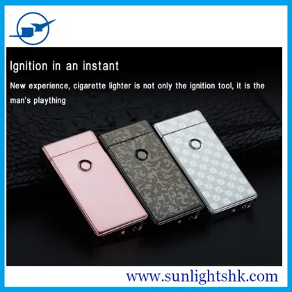Thin Electric Lighter USB Flameless Cigar Torch Cigarette Lighters Present
