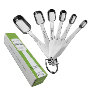 Ready to Ship 6 Piece Stainless Steel Measuring Cup and Spoon Set
