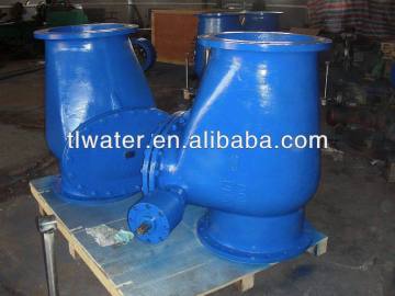 Swing type check valve with hydraulic damper