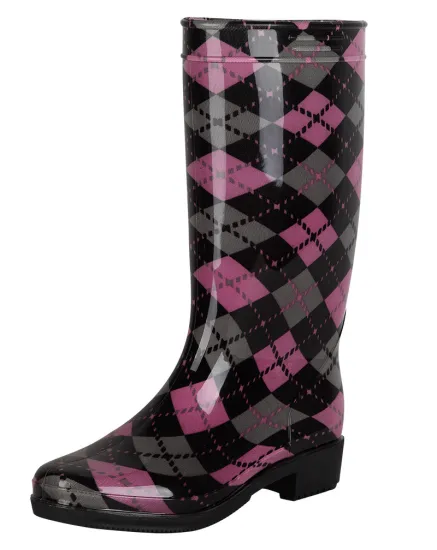 Custom Waterproof Ankle Rubber Shoes for Women - Fashion Rainy Season Wellies Rain Boots