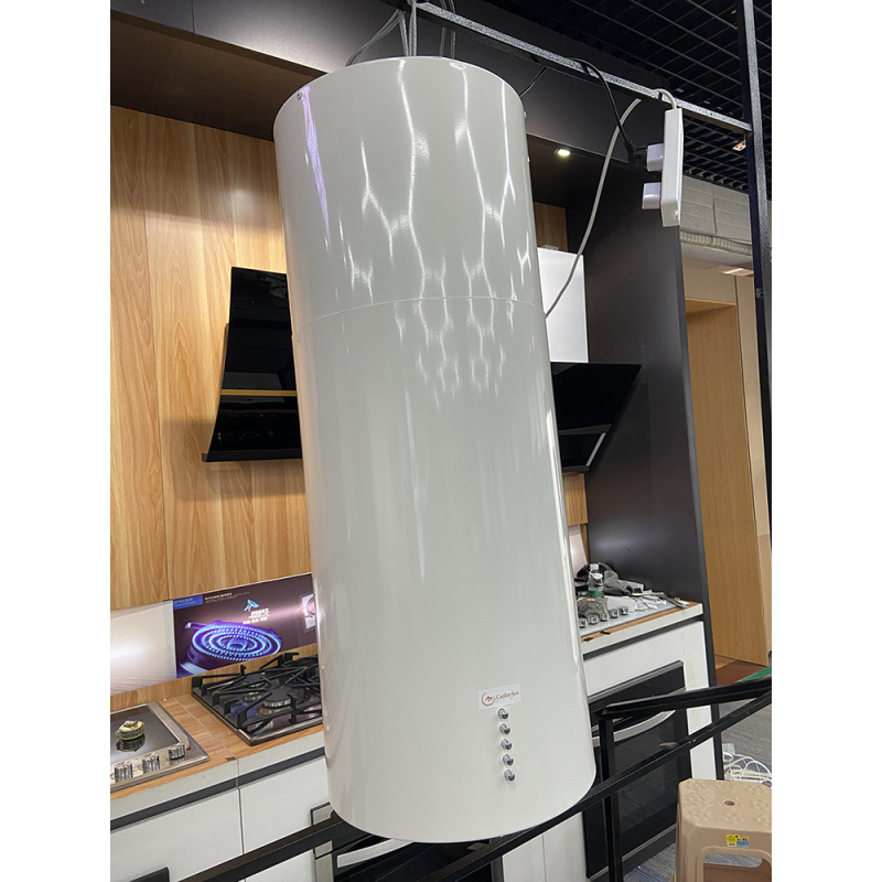 High End Hot Sales Cooker Hood Kitchen Appliance Gold Color Round Ceiling Island Range Hood