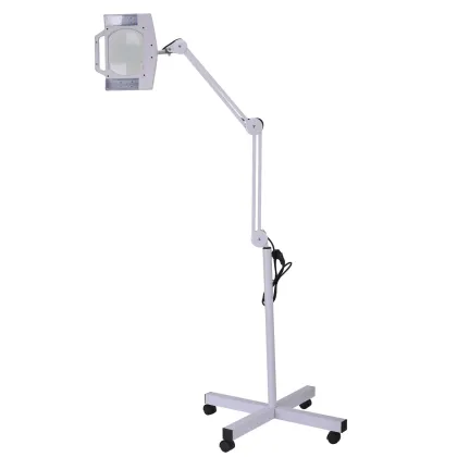 22W Beauty Care Skin Light - Hot Selling Square Shape Magnifying Lamp with Floor Stand