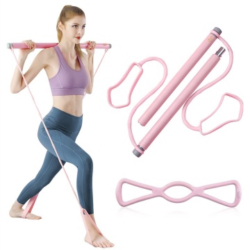 2022 Attrezzatura di fitness portatile: bastoncino di esercizio di yoga, barra tonificante di Pilates ed espansore toracico con bande di resistenza