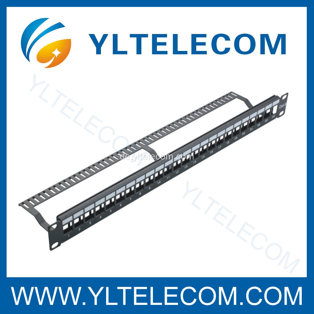 24port leere Patchpanel mit Kabel-Manager