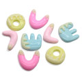 Wholesale Kawaii Earrings Making Resin Ornament Colorful LOVE Letter Beads Children Handcraft Supplies