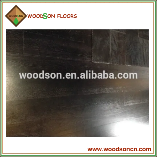 185 mm Width Smoked Full Oak Solid Wood Flooring