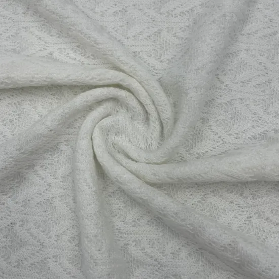 Polyester Stretch Knitted Jacquard Lace Dresses Fabric