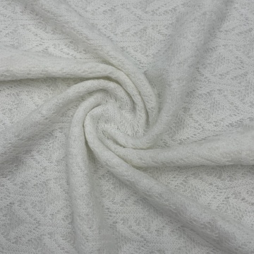 Polyester Stretch Knitted Jacquard Lace Dresses Fabric