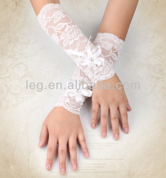 hand healthcare diamond bow lace wrist cuff gloves