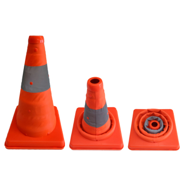 2024 Collapsible Traffic Cones with LED Lights and Reflective Safety Cones