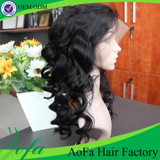 Top Quality Front Lace Natural Color 100% Human Hair Wig