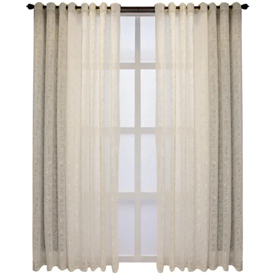 Cream White Window Curtains: Long Sheers for Living Rooms and Bedrooms