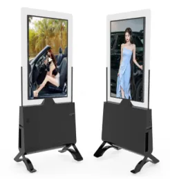 JOMEtech 43 Inch Ultra Slim Floor Mounted LCD Advertising Display Touch Screen Kiosk for Mall and Store