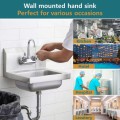 Hindi kinakalawang na asero pader mount sink para sa pang -industriya na kusina