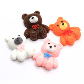 Charmes d&#39;ours en résine de dessin animé Cabochon animal Kawaii