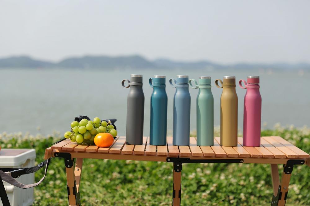 500ml Rubber Stainless Steel Portable Carrying Bottle