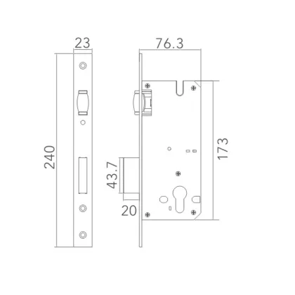Sturdy House Auxiliary Lock Body