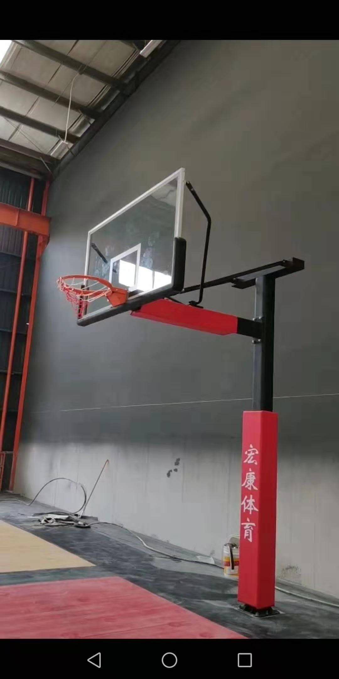 Fixed inground basketball hoop Stand for school