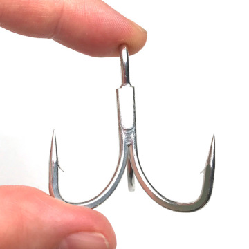 High Quality ST56-4X Strong Saltwater Tuna Treble Fishing Hooks - Rustproof 10#-3/0#