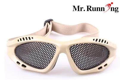 Plastic Military Gray Nylon Frame Goggle , Combat Shooting Glasses