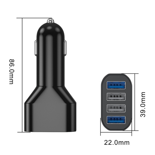 4 Bağlantı Noktalı USB Araç Şarj Cihazı QC3.0 48W