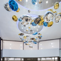 Lustre en verre de forme de bulle de hall d&#39;hôtel de luxe