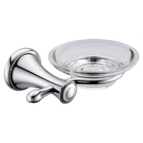 Elegant soap holder with glass dish