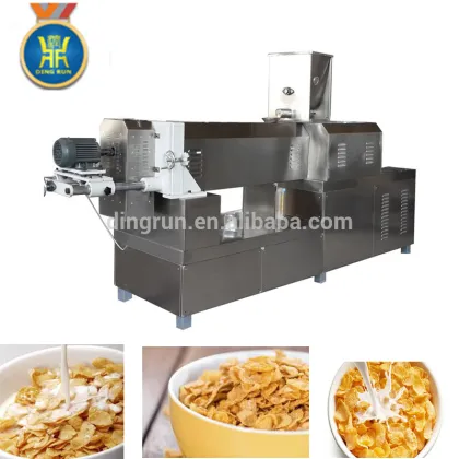 Breakfast cereal extruder equipment breakfast cereal corn flakes processing line