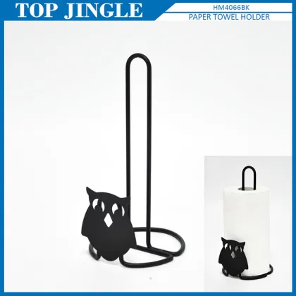 Black coated wire owl design cook book stand,owl series
