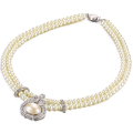 Popularne 2 warstw Pearl Beaded Necklace
