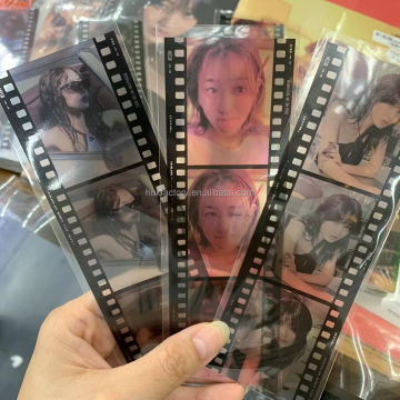 China Factory Customized Hot Selling PVC Kpop Film Strip Bookmark