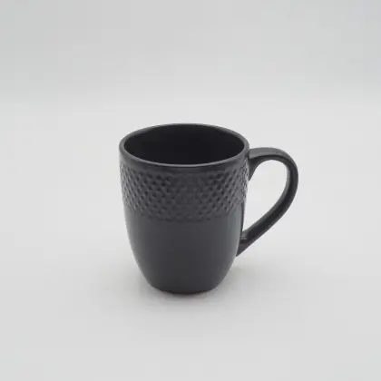 16pcs Black Embossed dinner set/ceramic stoneware tableware