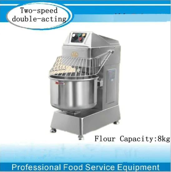 Two-speed double-acting dough mixer
