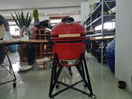 Good Price OEM Acceptable 18inch Egg Shape Grill Pizza Red Ceramic Kamado Grill