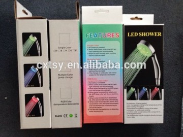 Temperature control led hand shower colorful handheld shower for rain room led bath shower