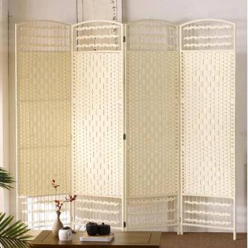 Customized handwoven paper folding screen room divider