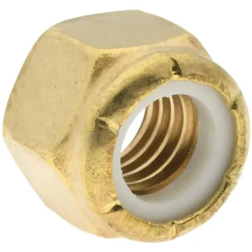 Brass Hex Lock Nuts with Nylon Locking Sleeves: DIN 985 Standards