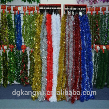 colorful Christams tinsel garland wires tinsel garland