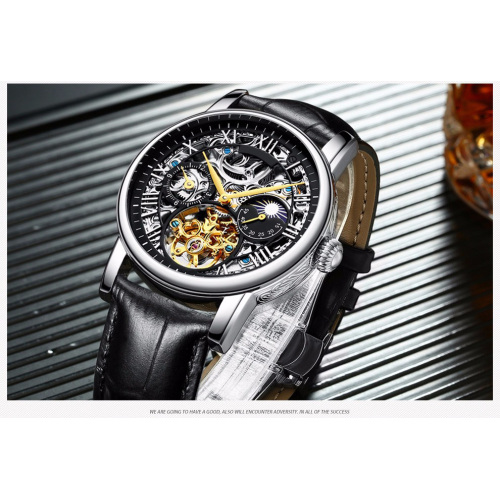 Mechanical leather watch custom with your logo