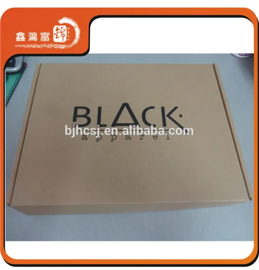 Wholesale custom personalized apparel packing corrugated box with logo