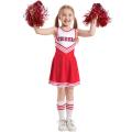 Kids Girls Cheerleading Uniform Suit